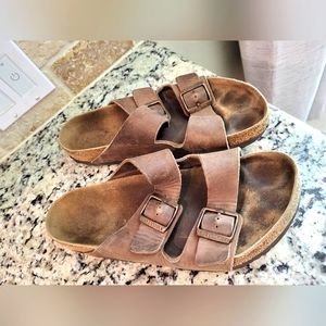 Mens Birkenstock Brown Sandals Size 11